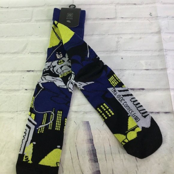 DC Comics Batman Classic Crew Socks 1 Pair - Picture 2 of 4